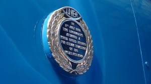 The plaque on Mallard commemorating the Stoke bank record