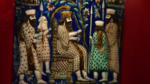 Glazed wall tile (19th century copy of 5th century BCE audience scene