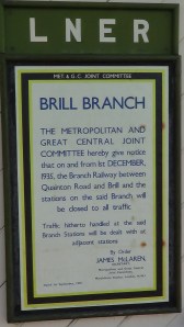 The closure notice for the Brill Tramway