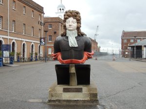 Figurehead of HMS Benbow (now on display in Historic Dockyard Portsmouth)