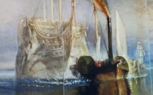 Large wall poster depicting probably Turners most famous maritime painting - 'The Fighting Temeraire'