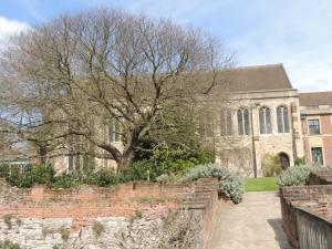 The Tudor Great Hall from the garden