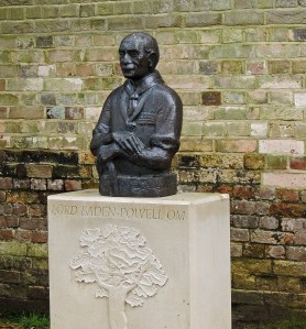 Bust of Lord Baden-Powell on Brownsea Island