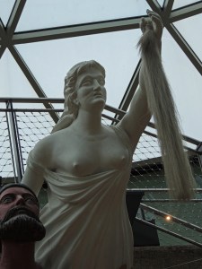 The original figurehead (now under cover in the museum)