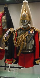 Dress uniform of Lifeguards and Blues and Royals. The black plume designates a Farrier