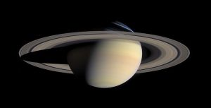Saturn from Cassini probe (source Wikicommons)