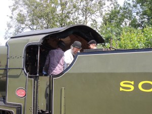 Crew awaiting departure from Sheffield Park