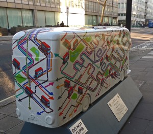 'London takes the Bus' depicting the city bus network