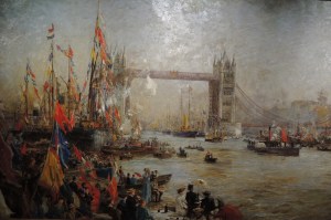 The opening of Tower Bridge by W L Wylie (1894)