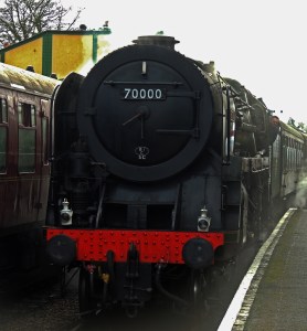 70000 Britannia entering Ropley