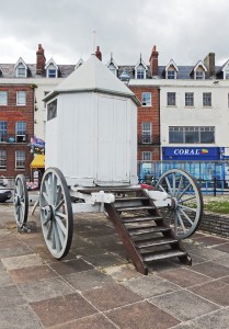 Bathing Machine preserved on the Esplanade at Weymouth