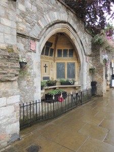 The War Memorial in the Cathedral precinct wall