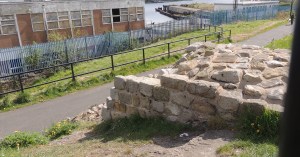 Remains of branch wall south of fort
