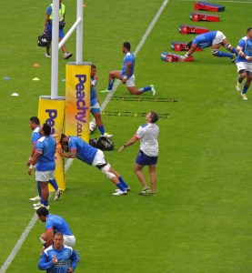 Samoans go their their exercises