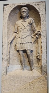the tombstone of Marcus Flavonius Facilis (Colchester Museum)