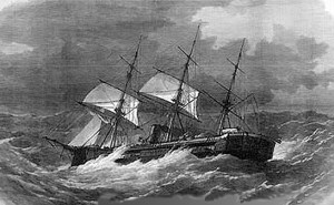 The_sinking_of_HMS_Captain by William Frederick Mitchell [Public domain], via Wikimedia Commons