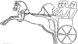 3 man chariot Licensed under Public Domain via Wikimedia Commons - https://commons.wikimedia.org/wiki/File:C%2BB-Chariot-Fig7-HittiteChariot.PNG#/media/File:C%2BB-Chariot-Fig7-HittiteChariot.PNG