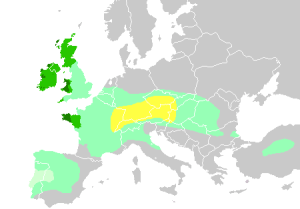 Extent of Celtic Culture in Europe - "Celts in Europe" by QuartierLatin1968. Licensed under CC BY-SA 3.0 via Wikimedia Commons - https://commons.wikimedia.org/wiki/File:Celts_in_Europe.png#/media/File:Celts_in_Europe.png