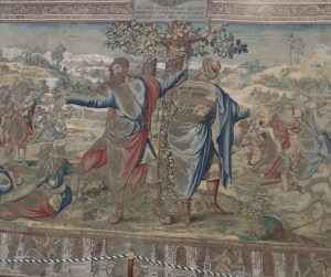 Tapestries like this would have covered the walls as decoration