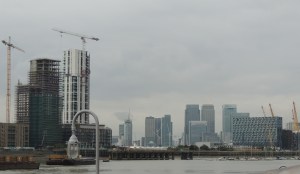 Approaching Greenwich Penninsular