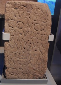 Tombstone of the baby son of Aurelius Julianus, Tribune 1st Aelian Cohort (from Roumania) and 1st Thracian Cohort (from Bulgaria /Turekey)