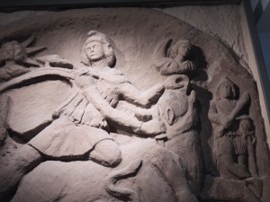 Relief of Mithras killing the Bull from Mithraeum at Housesteads Fort