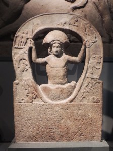 Statue of Birth of Mithras from Mithraeum at Housesteads Fort
