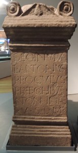Altar dedicated Mithras the Invincible by the Prefect of 1st cohort of Batavians (from near the mouth of the river Rhine) from Mithraeum at Carrawburgh