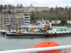 The paddle steamer Kingswear Castle, which is used for river trips in the summer from Dartmouth all the way to Totnes